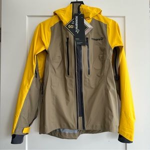 NWT Norrona Lyngen Gore-Tex Jacket Size XS Yellow/Tan